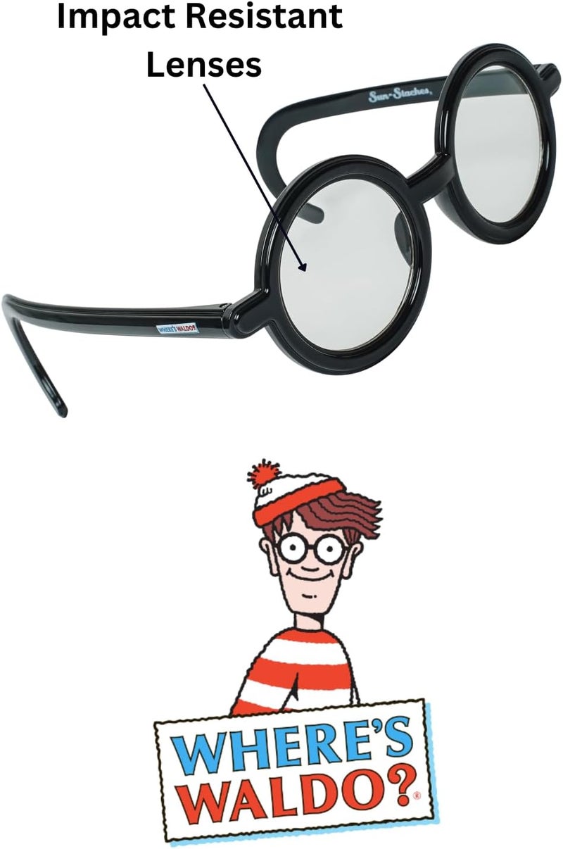 Sun-Staches Where's Waldo Glasses | Official Waldo Costume Accessories | One Size Fits Most - Image 2
